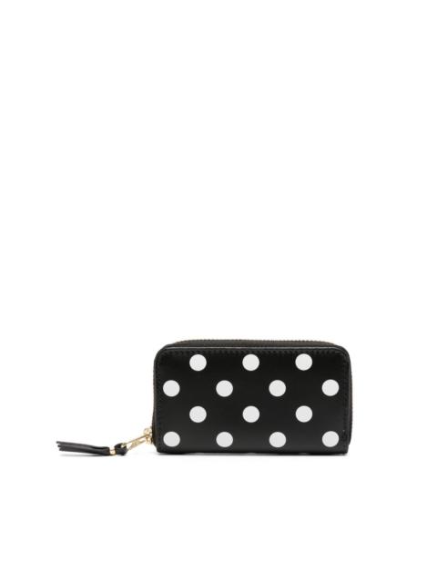 polka dot-print leather wallet