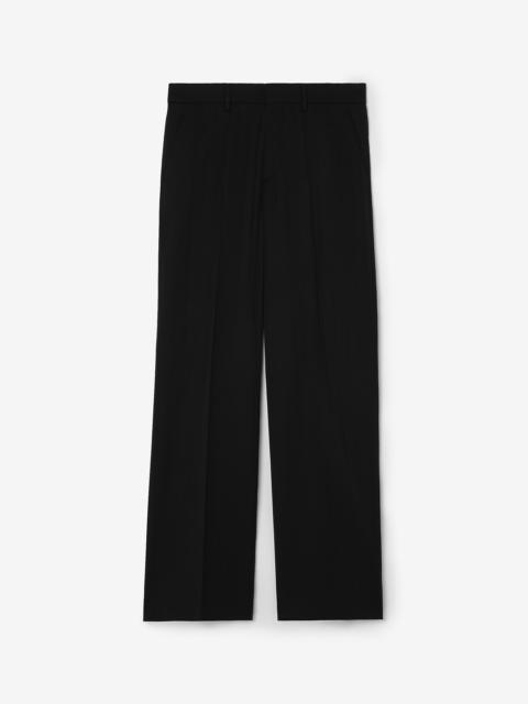 Burberry Pinstriped Wool Tailored Trousers