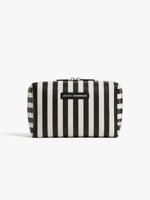 SIMONMILLER Large Metro Toiletry Case In Black Stripe