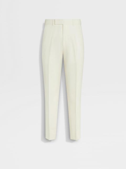 ZEGNA WHITE OASI LINO PANTS