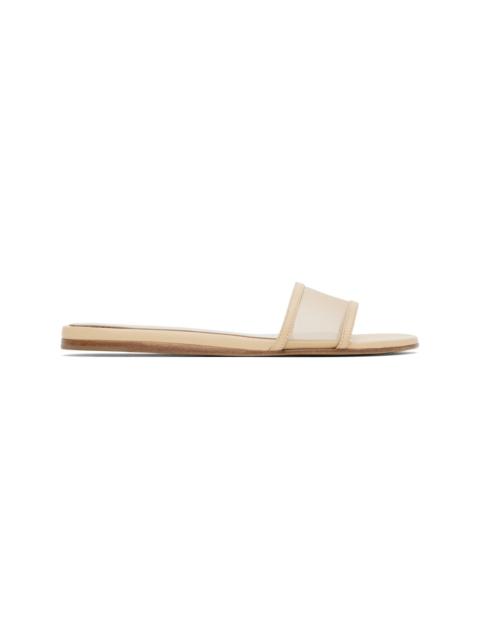 LE MONDE BÉRYL Beige Mesh Pool Sandals