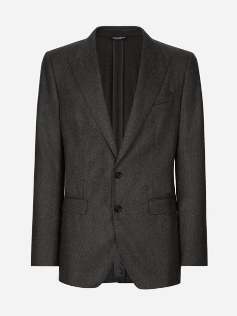 Single-breasted wool Taormina-fit jacket