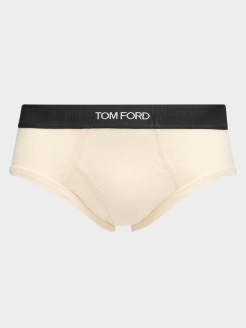 TOM FORD Men's Jacquard Logo Cotton Briefs