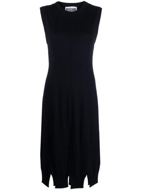 Moschino slit-detailing sleeveless knit dress