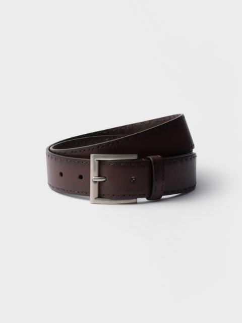 Prada Antiqued leather belt