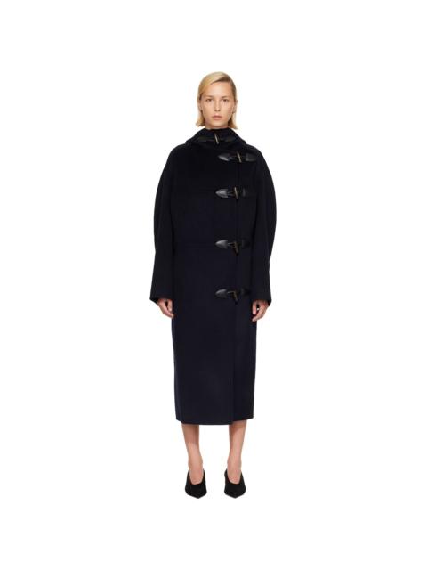 RÓHE Navy Double-Faced Wool Duffle Coat
