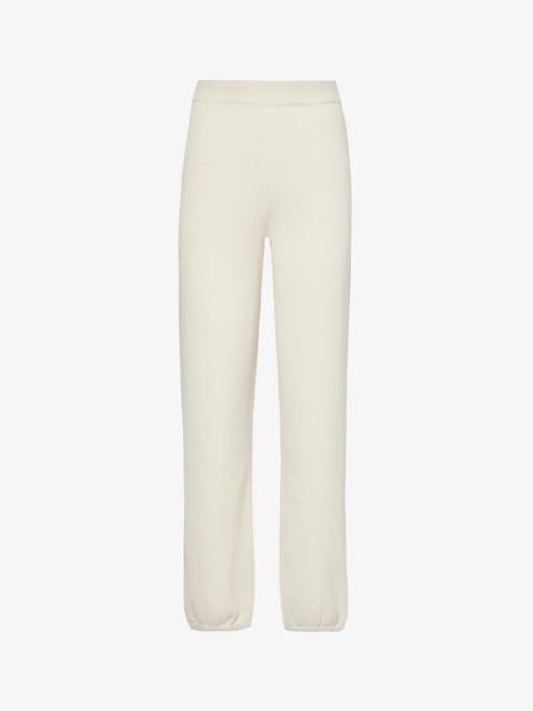 SIMKHAI Relaxed-fit cotton and cashmere-blend trousers