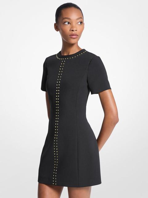 MICHAEL KORS Studded Stretch Crepe Shift Dress