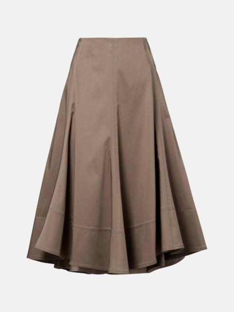 Proenza Schouler Janan cotton-blend sateen midi skirt