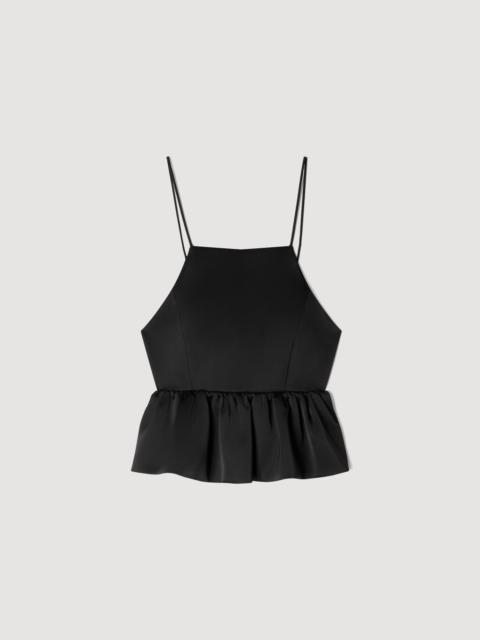Sandro PEPLUM CROP TOP