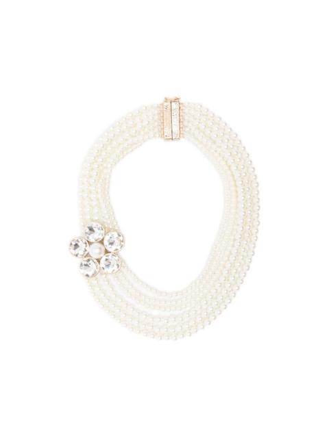 Rosantica Matera floral-appliqué pearl necklace