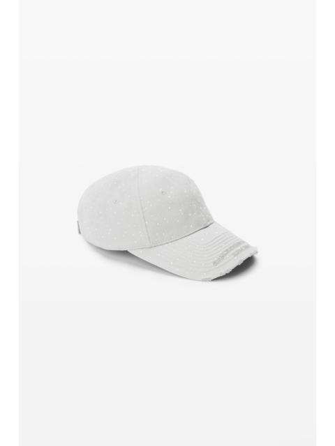 Alexander Wang crystal hotfix distressed baseball cap