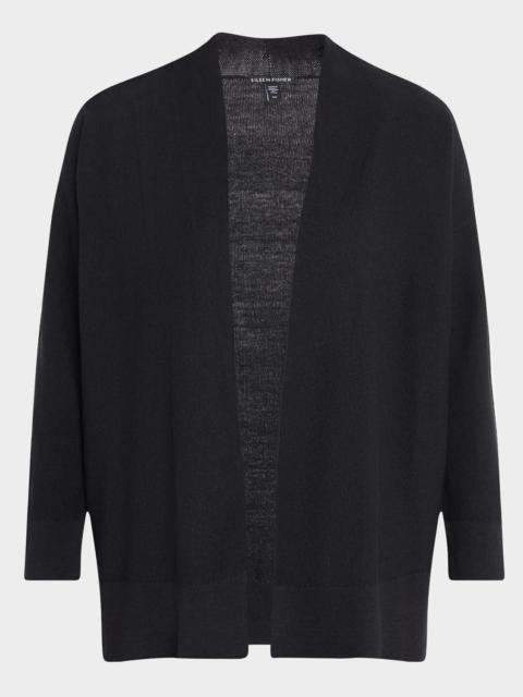 EILEEN FISHER Open Organic Linen-Cotton Cardigan