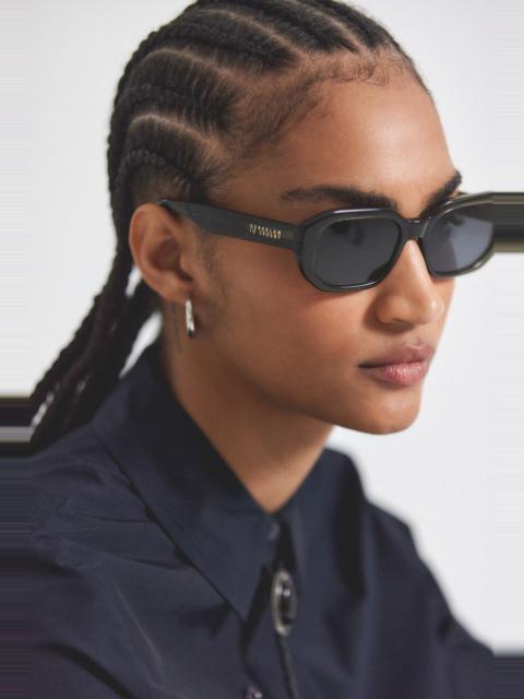 DEREK LAM 10 CROSBY FIDELA ANGULAR CHUNKY OVAL SUNGLASSES