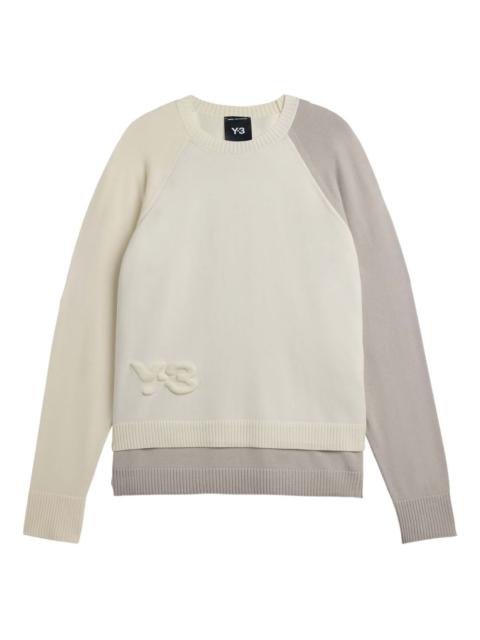 Y-3 logo-embossed colour-block sweater