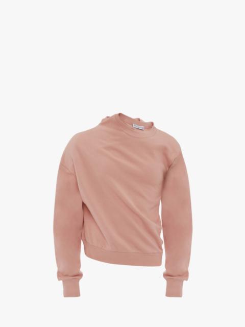 JW Anderson DOUBLE NECKLINE TWISTED SWEATSHIRT