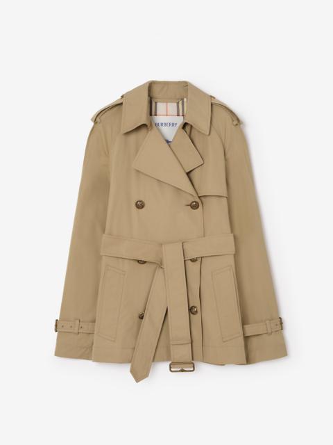 Burberry Short Lightweight Cotton Belgravia Trench Coat​