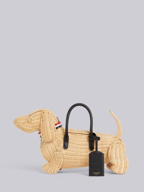 Thom Browne Natural Wicker Hector Bag