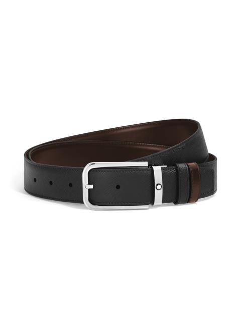 Montblanc 35 MM REVERSIBLE BELT IN SARTORIAL LEATHER WITH RECTANGULAR BUCKLE
