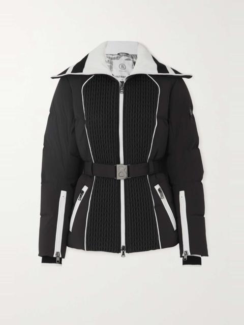 Polly belted quilted padded ski jacket