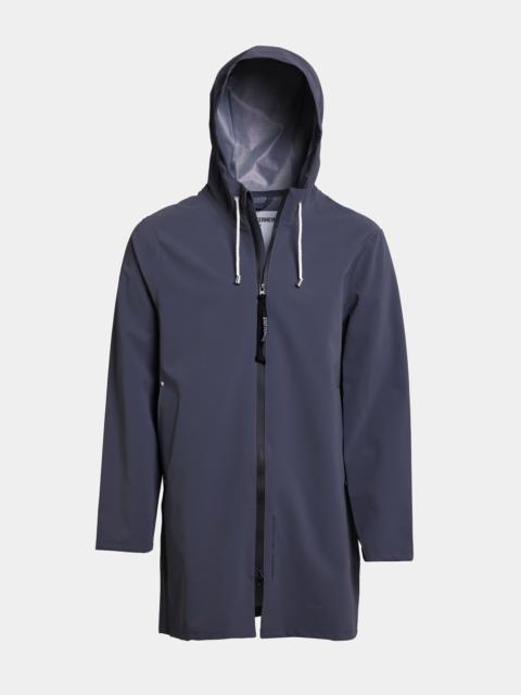 Stutterheim Stockholm Lightweight Zip Matte Raincoat Metal