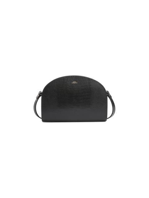 A.P.C. A.P.C. Demi-Lune Embossed Leather Bag 'Black'