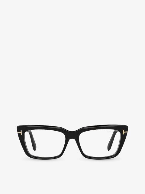 FT5894 rectangle-frame acetate optical glasses