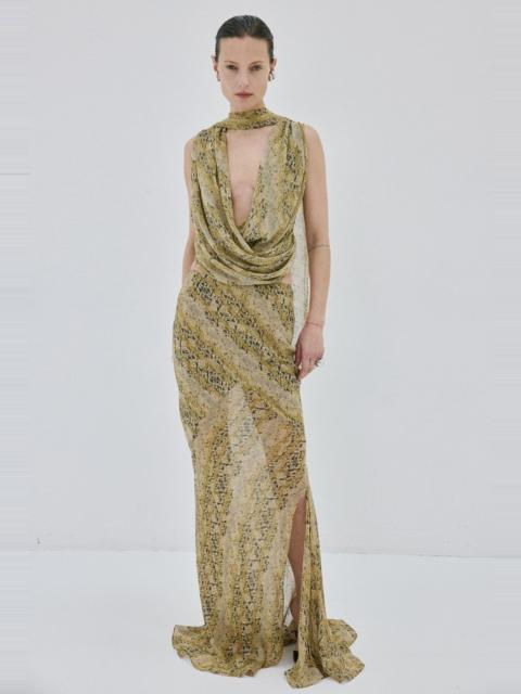 De La Vali ISOLDE TOP IN SERPIENTE YELLOW