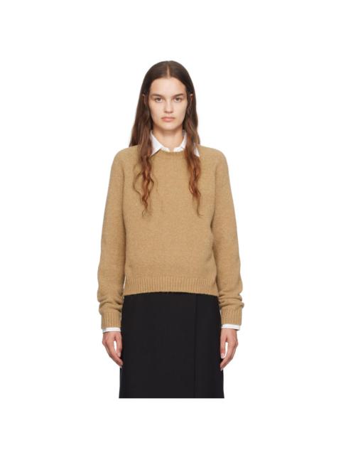 BOSS Beige Crewneck Stretch Sweater