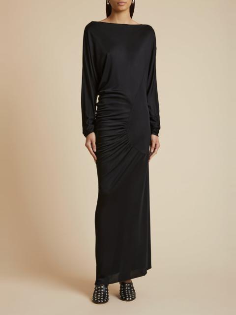 KHAITE The Oron Dress in Black