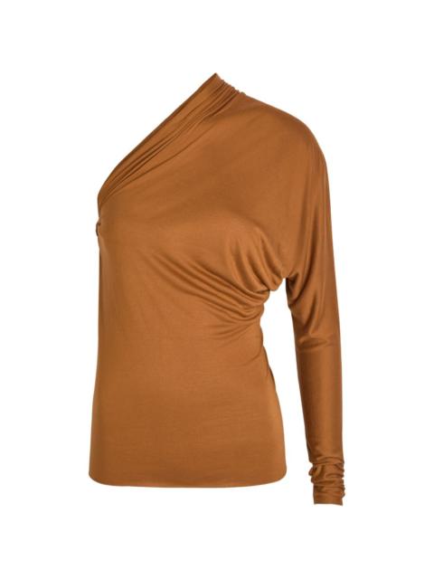 Rick Owens Lilies Diana draped one-shoulder top