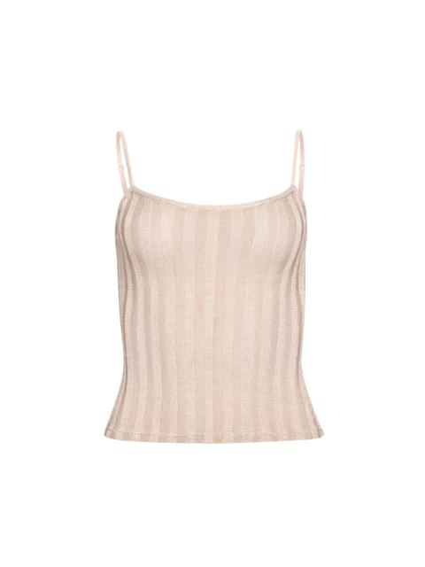 GUIZIO SLINKY RIB KNIT TANK