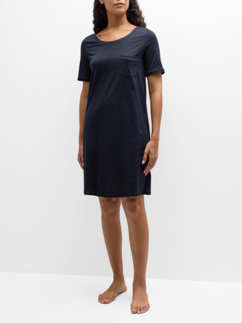 HANRO Cotton Deluxe Short-Sleeve Big Sleepshirt