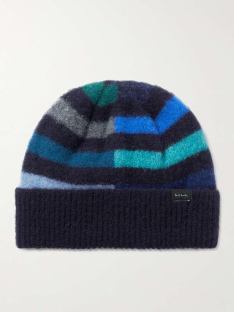 Paul Smith Glassette Striped Brushed-Wool Beanie