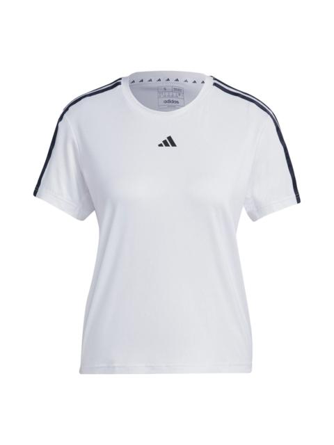 adidas (WMNS) adidas Aeroready Train Essentials 3-Stripes T-Shirt Asia Sizing 'White Black' IC5040