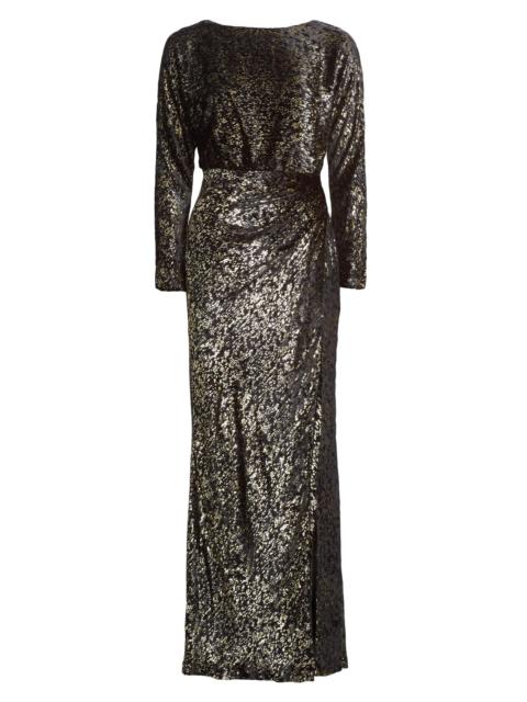SIMKHAI Women's Angelique Metallic Cocktail Dress - Black Metallic