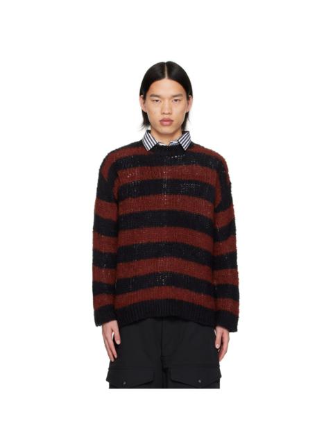 Junya Watanabe MAN Brown & Black Striped Sweater