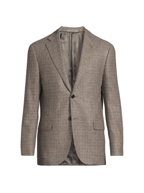 CORNELIANI Men's Wool & Cashmere Tailored Jacket - Medium Natural