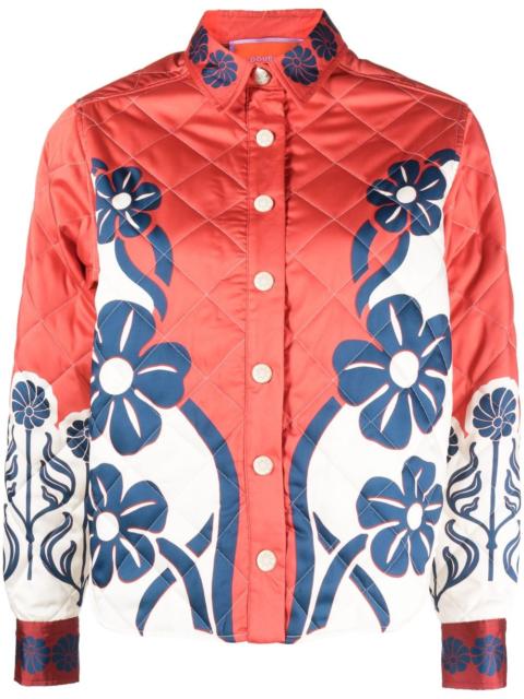 Edie floral-print quilted jacket