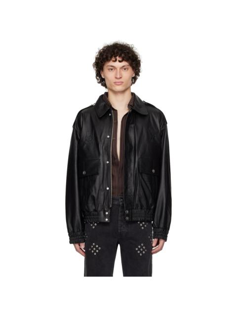 LUDOVIC DE SAINT SERNIN Black Robert Leather Jacket