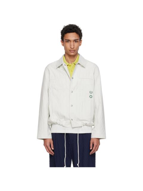 Craig Green Gray Fred Perry Edition Empty Quilted Overshirt