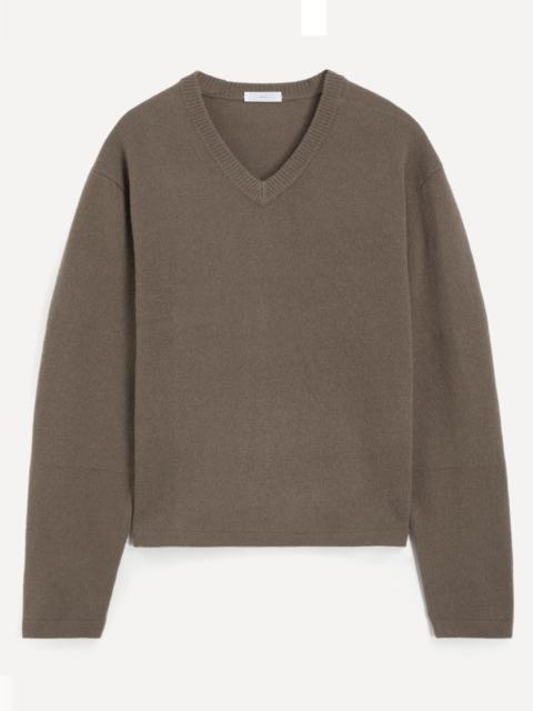 LADY WHITE CO. Wool V-Neck Jumper in Clay