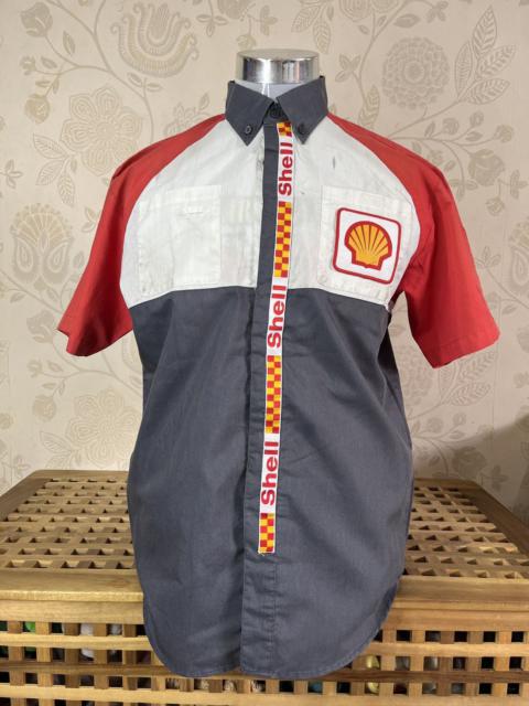 Other Designers Shell Workers Uniform Racing Shirts Button Up Vintage 1990s