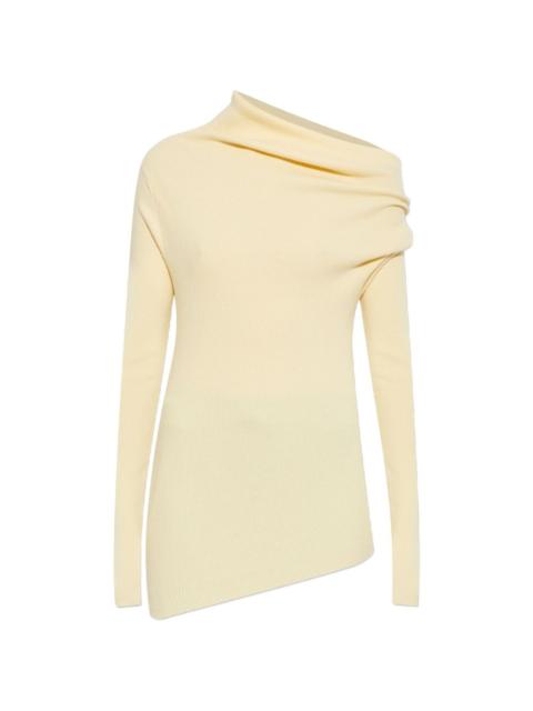 LISA YANG Agie draped roll-neck knitted top