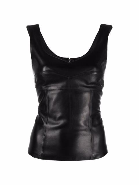 MANOKHI Iva leather tank top