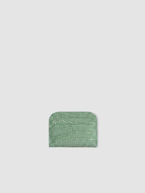 BY FAR Horizon Croco Embossed Card Holder