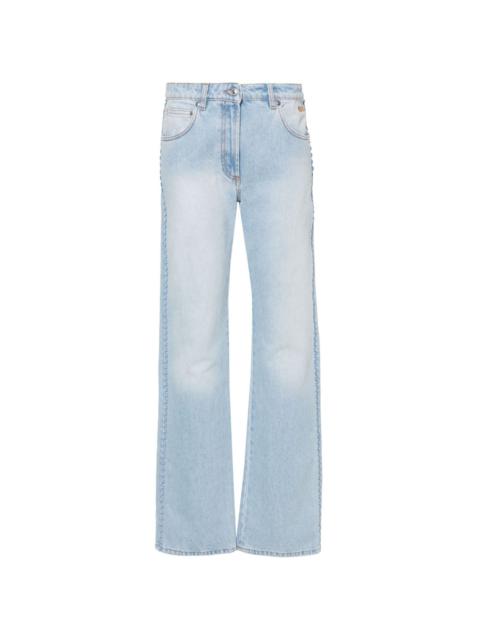 mid-rise straight jeans