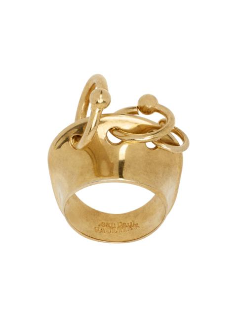 Jean Paul Gaultier Gold Multiple Loops Ring