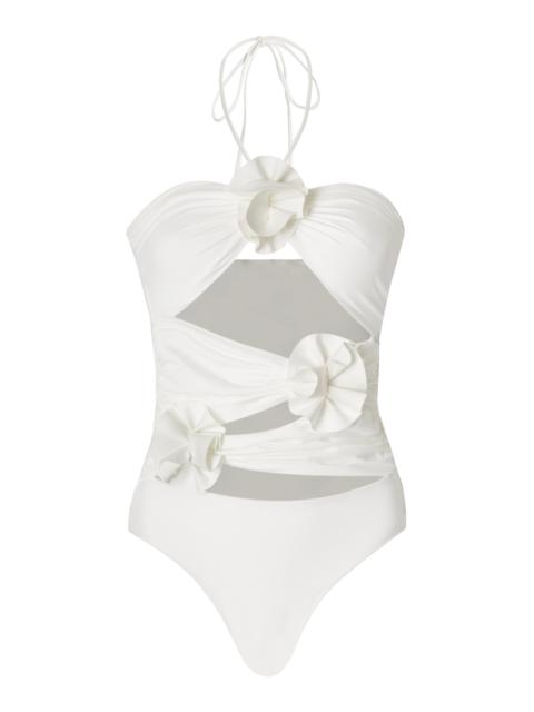 MAYGEL CORONEL Trinitaria One-Piece Swimsuit white