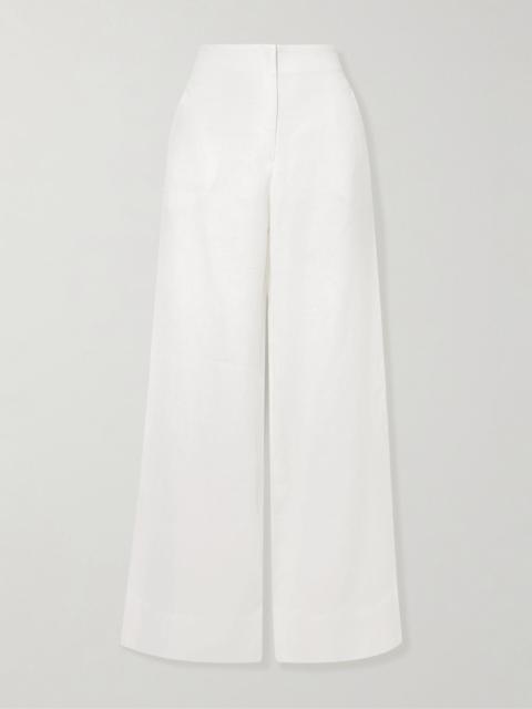 ANDRES OTALORA Me Hablas linen wide-leg pants Off-white